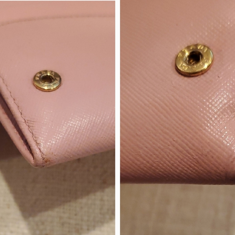 Prada Pink Saffiano Leather Wallet with Bow Detail - Picture 12 of 16